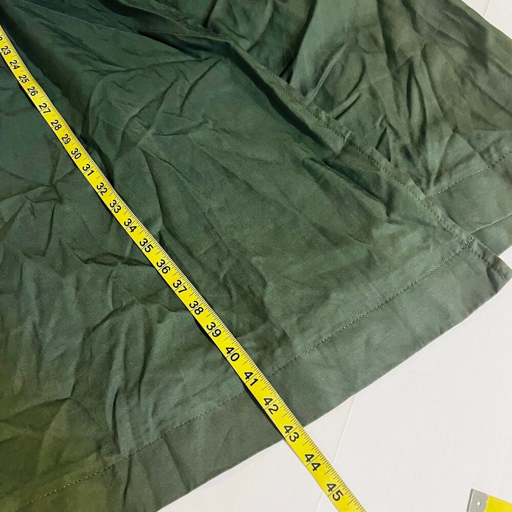 Gap Draped Belted  Open Front Long Jacket Size MP Medium Petite New Green - Picture 6 of 7